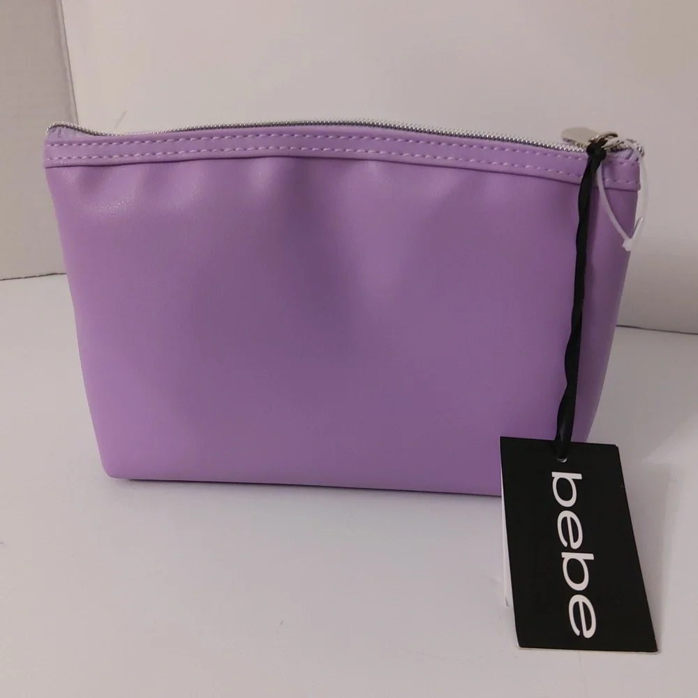 Bebe Women's Purple Cosmetic Bag, NWT